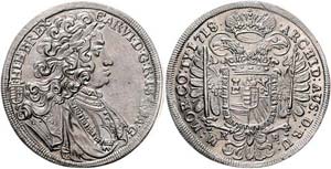 Karl VI. 1712 - 1740  1/2 Taler 1718 K-B ... 