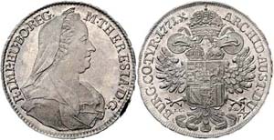 Maria Theresia 1740 - 1780  1/2 Taler 1771 ... 