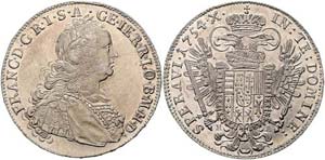 Franz I. Stephan 1745 - 1765  1/2 Taler 1754 ... 