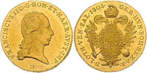 Franz II. 1792 - 1806  Dukat 1806 D ... 