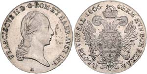 Franz II. 1792 - 1806  Taler 1806 A Wien. ... 