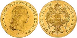 Franz II. 1792 - 1806  Dukat 1795 G ... 