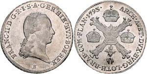 Franz II. 1792 - 1806  1/4 Kronentaler 1793 ... 