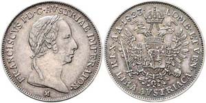 Franz I. 1804 - 1835  Lira 1823 M Mailand. ... 
