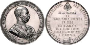 Franz Joseph I. 1848 - 1916  Silbermedaille ... 