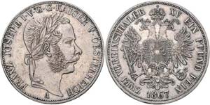 Franz Joseph I. 1848 - 1916  2 Vereinstaler ... 