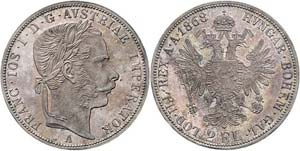 Franz Joseph I. 1848 - 1916  2 Gulden 1868 A ... 