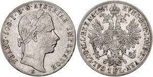 Franz Joseph I. 1848 - 1916  Gulden 1857 E ... 