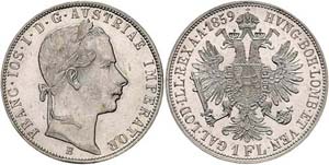 Franz Joseph I. 1848 - 1916  Gulden 1859 B ... 