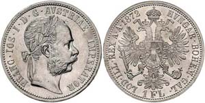 Franz Joseph I. 1848 - 1916  Gulden 1872 ... 
