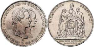 Franz Joseph I. 1848 - 1916  2 Gulden 1854 A ... 