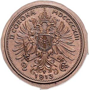 Franz Joseph I. 1848 - 1916  2 Kronen 1913 ... 