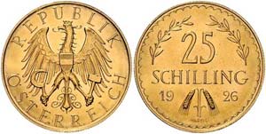 25 Schilling 1926 Wien. Her. 17   5.88 g. ... 