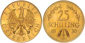 25 Schilling 1930 Wien. Her. 21   5.88 g. ... 