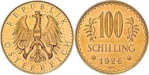 100 Schilling 1926 Wien. Her. 5   23.54 g. ... 