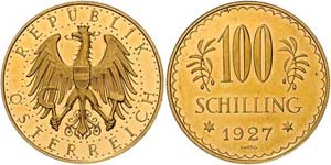 100 Schilling 1927 Wien. Her. 6   23.58 g. ... 