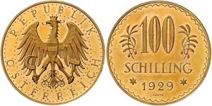 100 Schilling 1929 Wien. Her. 8   23.59 g. ... 
