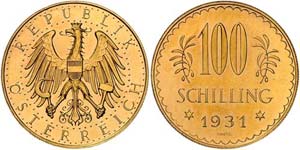 100 Schilling 1931 Wien. Her. 10   23.56 g. ... 