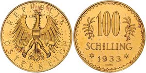 100 Schilling 1933 Auflage: 4727 Exemplare . ... 