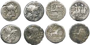 Republic  Lot Lot of 4 denari,Porcia,Plotia ... 