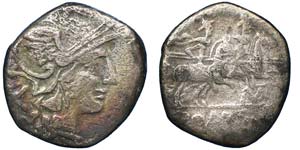 Republic Matienus (179-170 BC) Denarius ... 