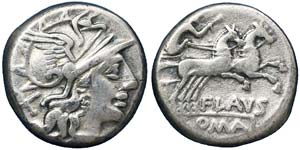 Republic Decimius Flavius (150 BC) Denarius ... 