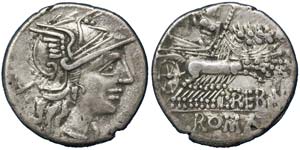 Republic L. Trebanius (135 BC) Denarius ... 