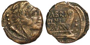 Republic M. Fabrinius (132 BC) Quadrans ... 