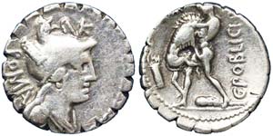 Republic C. Poblicius (80 BC) Denarius ... 