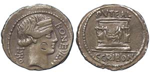 Republic L. Scribonius Libo (62 BC) Denarius ... 