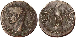 Empire Augustus (27 BC-14 AD) Asse Rome Ø ... 