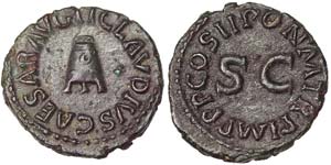 Empire Claudius (41-54 AD) Quadrans Rome Ø ... 
