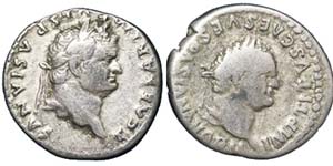 Empire Titus (79-81 AD) Lot Lot of 2 silver ... 