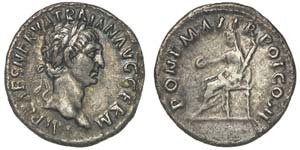 Empire Trajan (98-117 AD) Denarius Vesta. Ø ... 