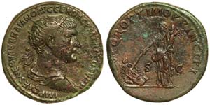 Empire Trajan (98-117 AD) Dupondius radiated ... 
