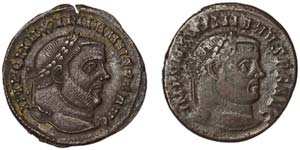 Empire Maximianus (286-305) Lot Follis, 2 ... 