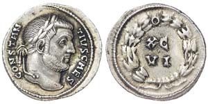Empire Constantius I (305-306 AD) Argenteus ... 