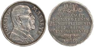 Czechoslovakia  1935 Medal Tomas Masaryk. Ø ... 