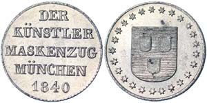 Germany Munich  1840 DER KÜNSTLER MASKENZUG ... 