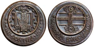 Italy Pontida  1967 Pontida, Medal of ... 