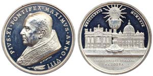 Papal state Pius XI (1922-1939) 1929 Medal, ... 
