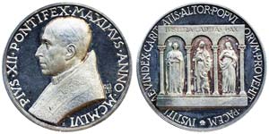 Papal state Pius XII (1939-1958) 1956 Medal ... 