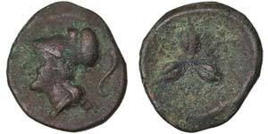 Lucania Metapontum  Bronze 300-250 BC Ø 16 ... 