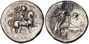 Puglia Taranto (Taras)  Didrachma 272-235 BC ... 