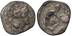 Puglia Taranto (Taras)  Obol 302-228 BC Obv: ... 