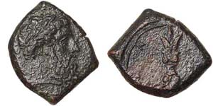 Sicily Aetna (Aitna)  Bronze 340-330 BC Ø ... 