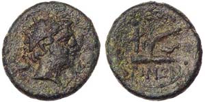 Sicily Leontinoi (Lentini)  Bronze 212-200 ... 