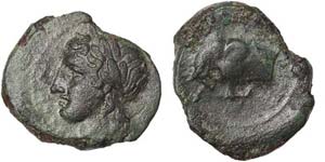 Sicily Taormina (Tauromenion)  Bronze ... 