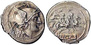 Republic Anonymous (211-208 BC) Quinarius ... 