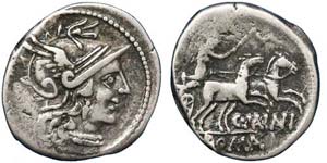 Republic C. Maianus (153 BC) Denarius ... 